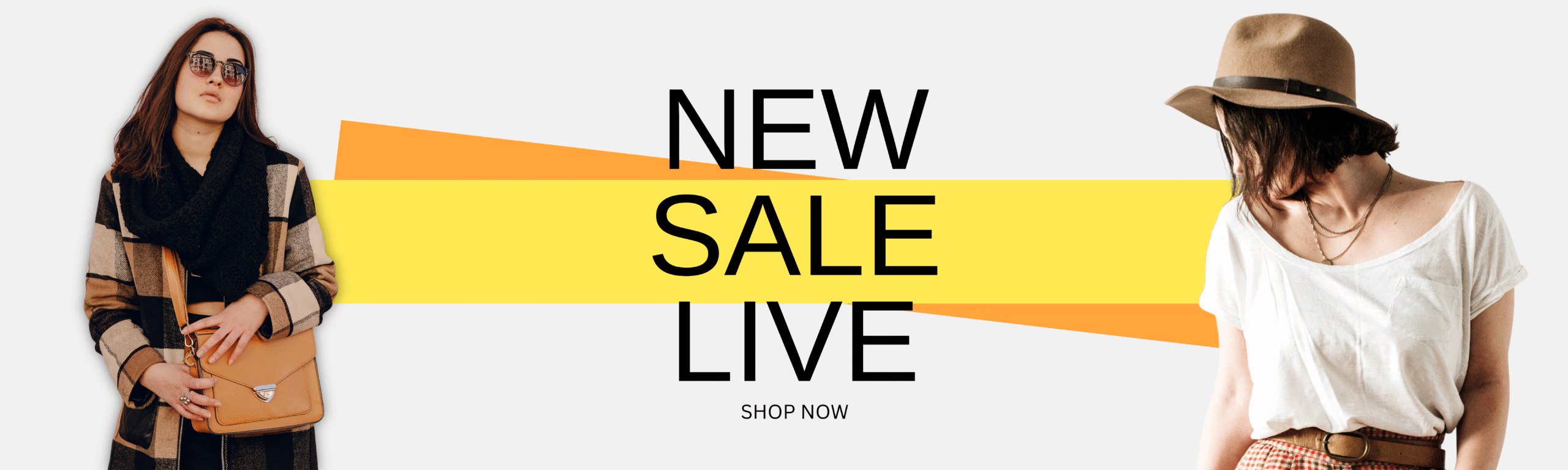 Yellow and Orange Rectangles Modern Business Retractable Exhibition Banner